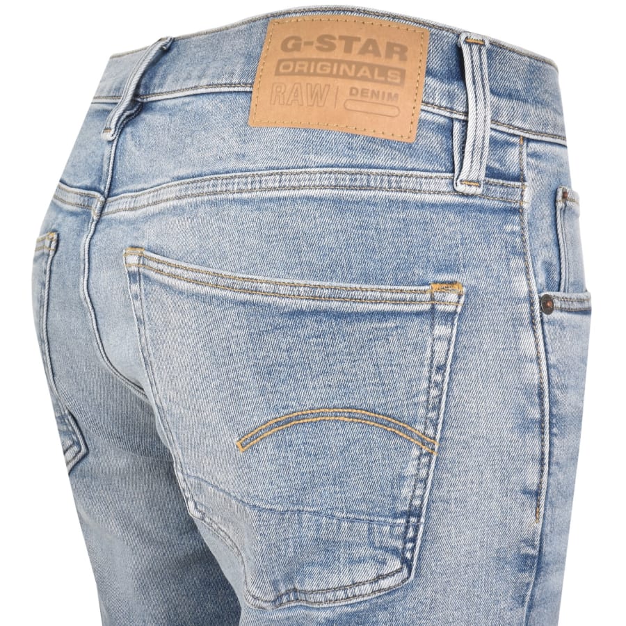 Image number 4 for G-Star 3301 Slim Shorts Vintage Blue