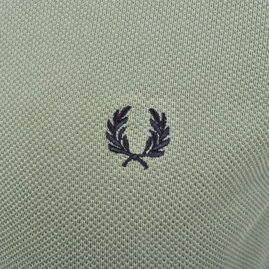 Image number 3 for Fred Perry Knit Polo T Shirt Bayleaf Green