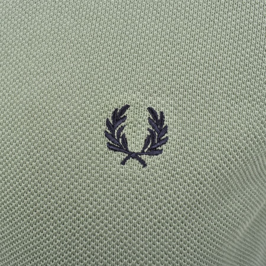 Image number 3 for Fred Perry Pique Stitch Jumper Bayleaf Green