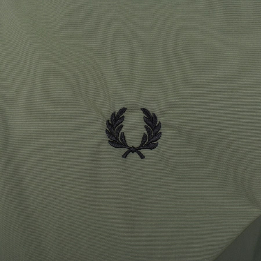 Image number 3 for Fred Perry Brentham Jacket Laurel Wreath Green