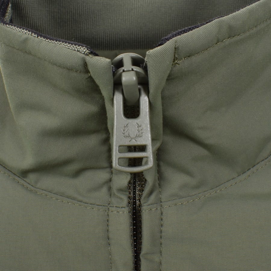 Image number 4 for Fred Perry Brentham Jacket Laurel Wreath Green