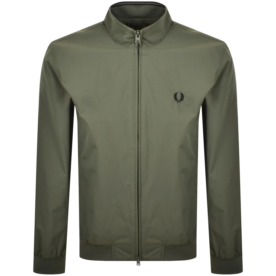 Image number 1 for Fred Perry Brentham Jacket Laurel Wreath Green