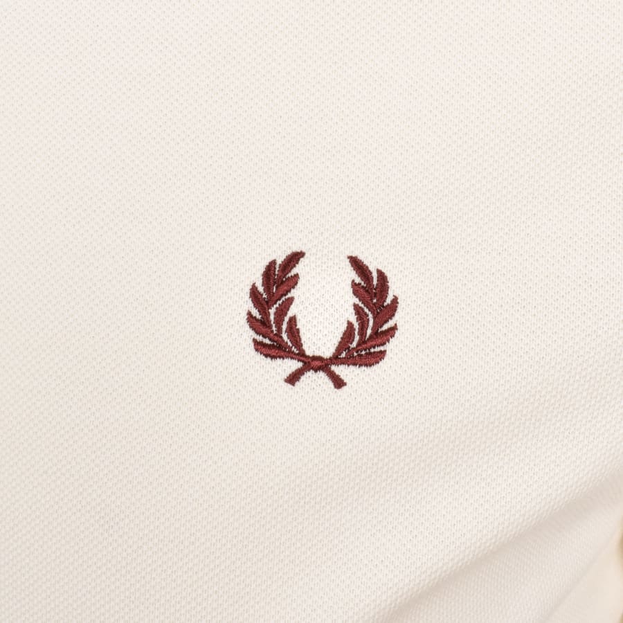 Image number 3 for Fred Perry Twin Tipped Polo T Shirt Ecru