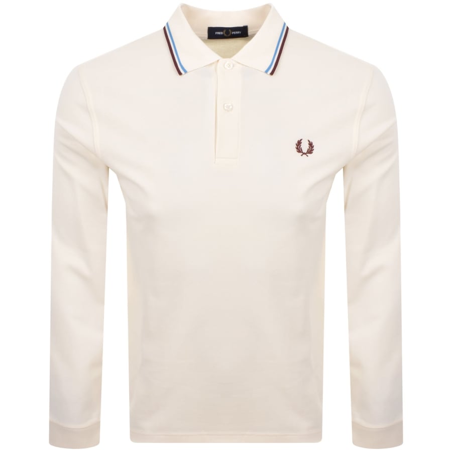 Image number 1 for Fred Perry Twin Tipped Polo T Shirt Ecru