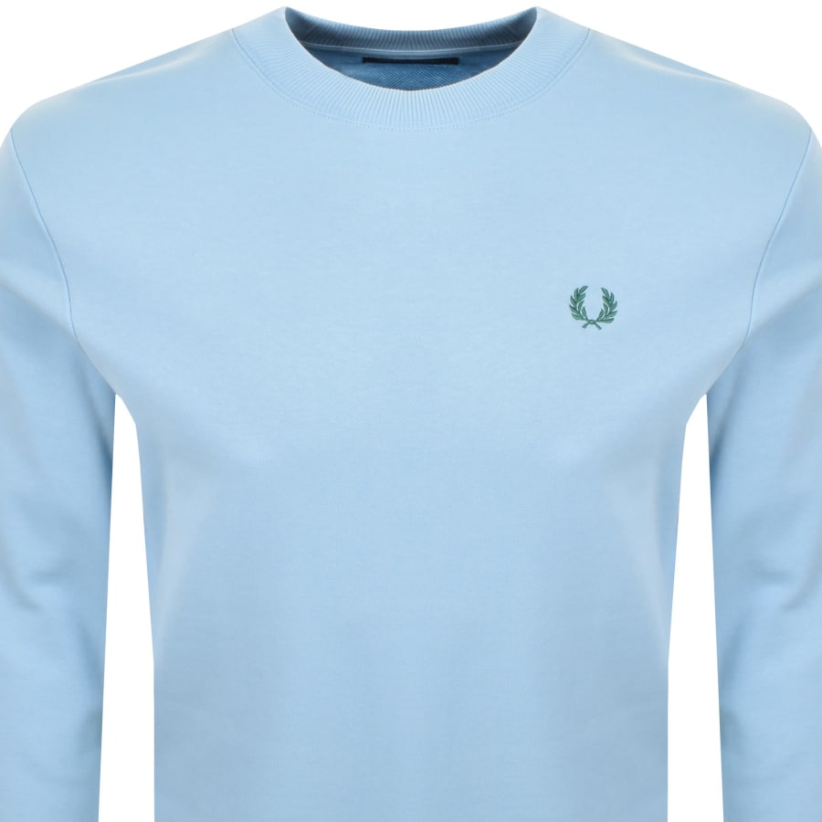 Image number 2 for Fred Perry Crew Neck Sweatshirt Track Blue