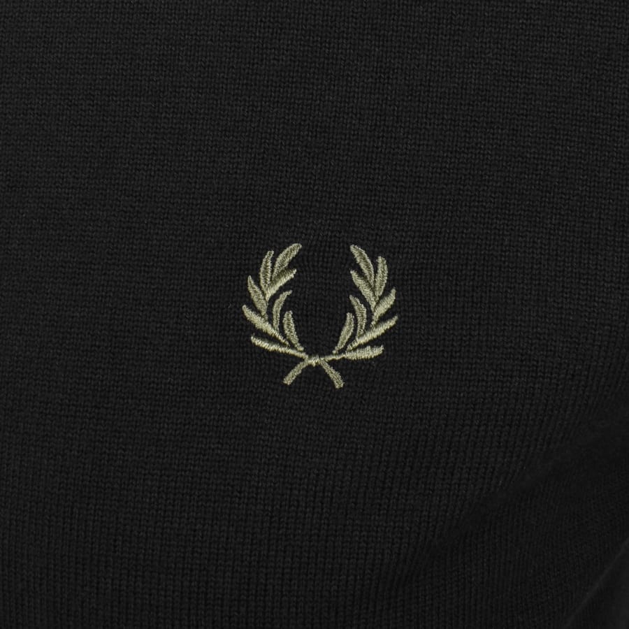 Image number 3 for Fred Perry Tipped Knit Polo T Shirt Black
