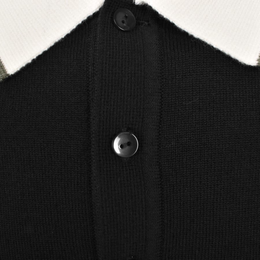 Image number 4 for Fred Perry Tipped Knit Polo T Shirt Black