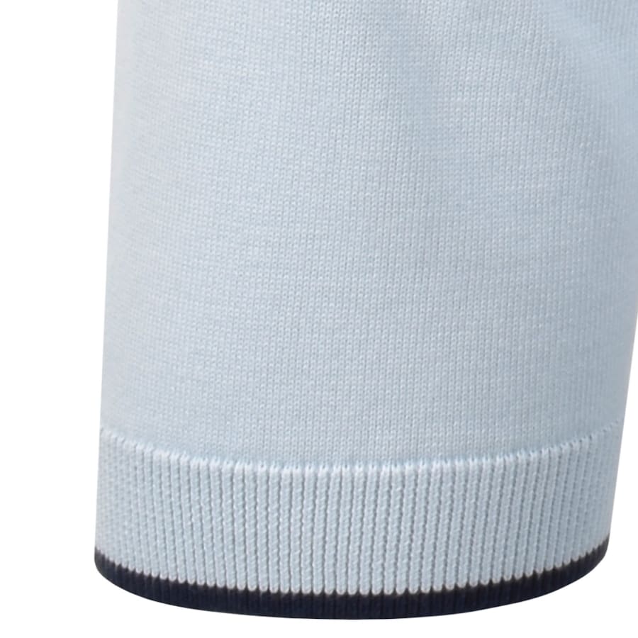 Image number 4 for Fred Perry Pique Stitch Knit T Shirt Blue