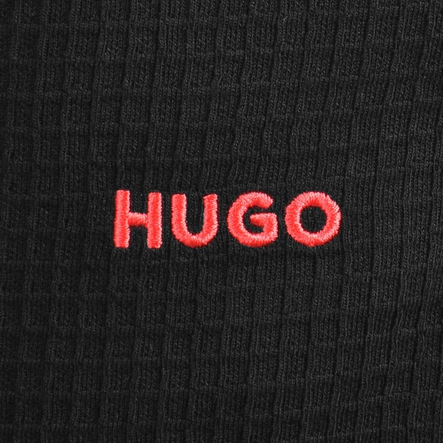 Image number 4 for HUGO Austin Waffle Joggers Black