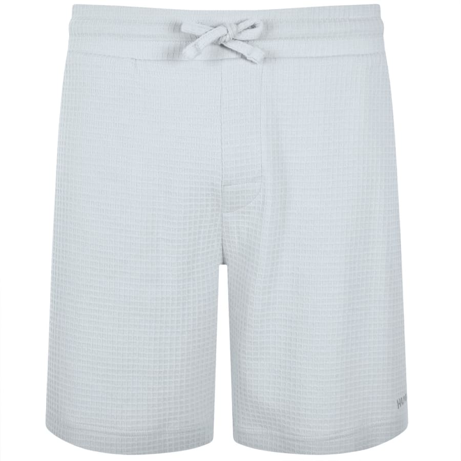Image number 1 for HUGO Austin Waffle Shorts Light Grey