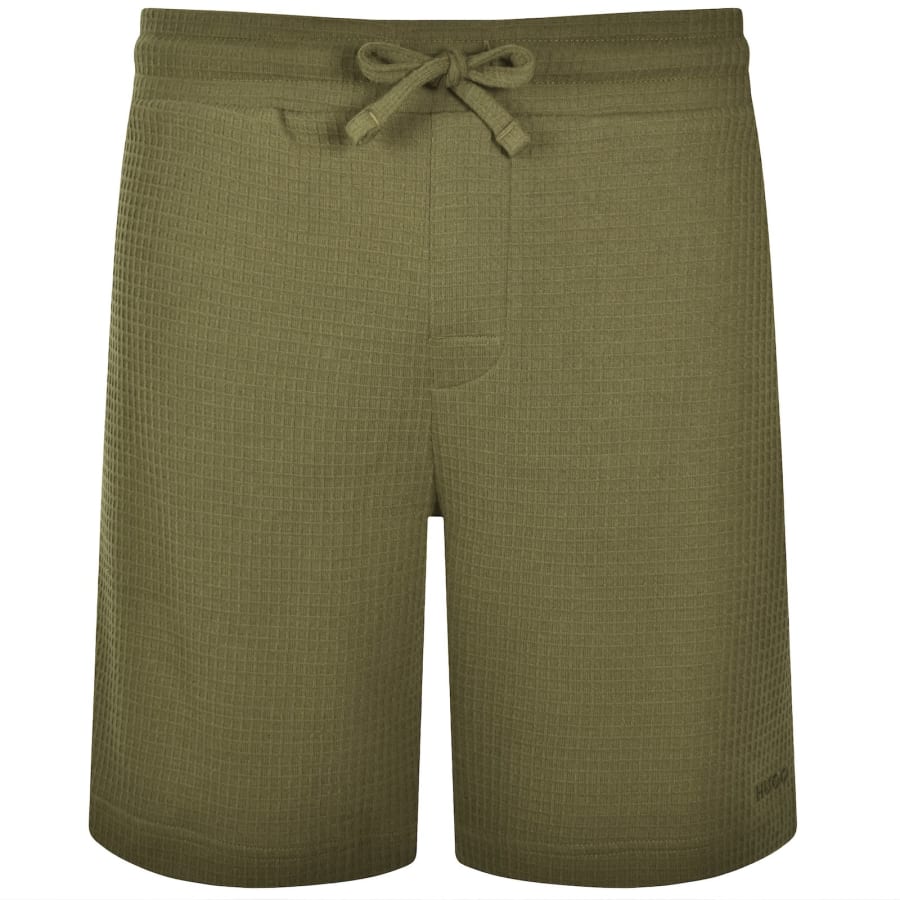 Image number 1 for HUGO Austin Waffle Shorts Green