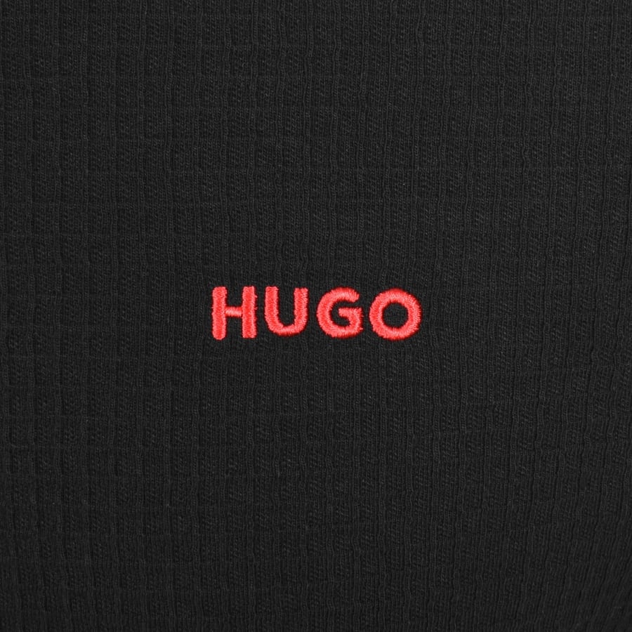 Image number 3 for HUGO Austin Waffle T Shirt Black