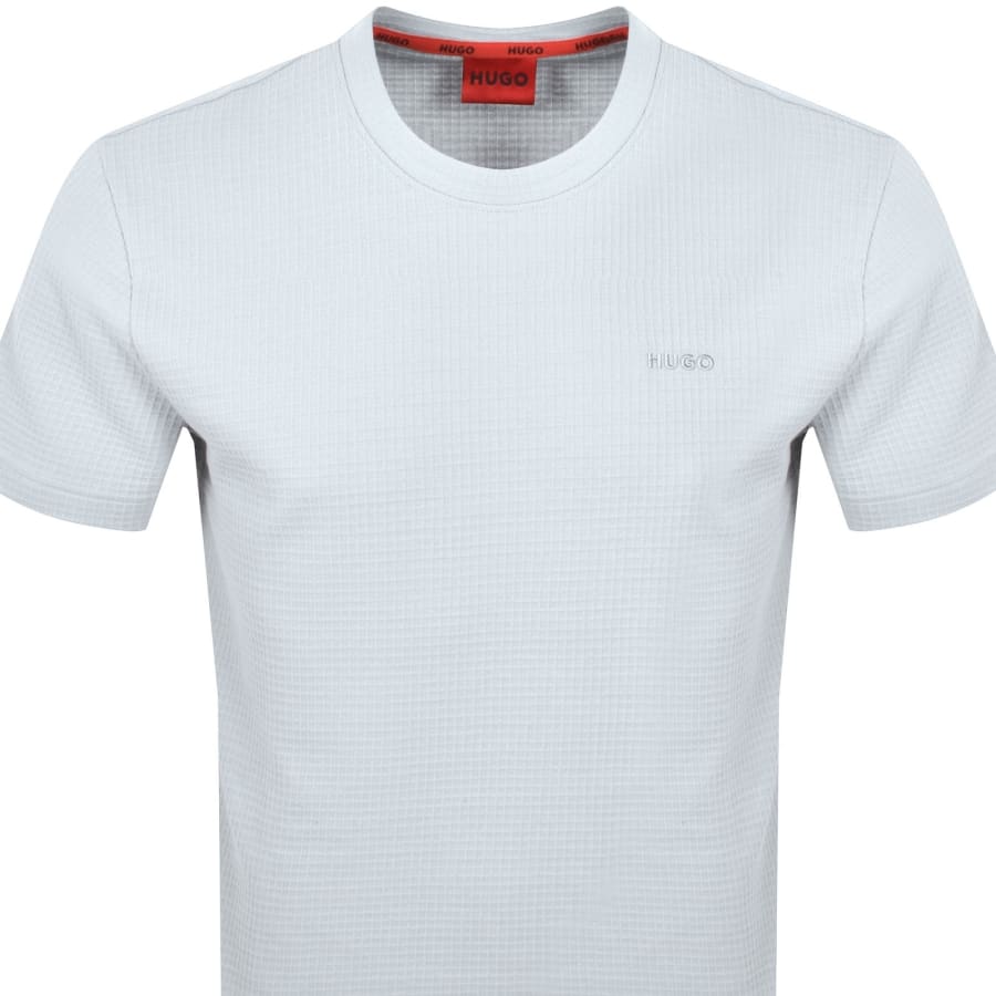 Image number 2 for HUGO Austin Waffle T Shirt Grey