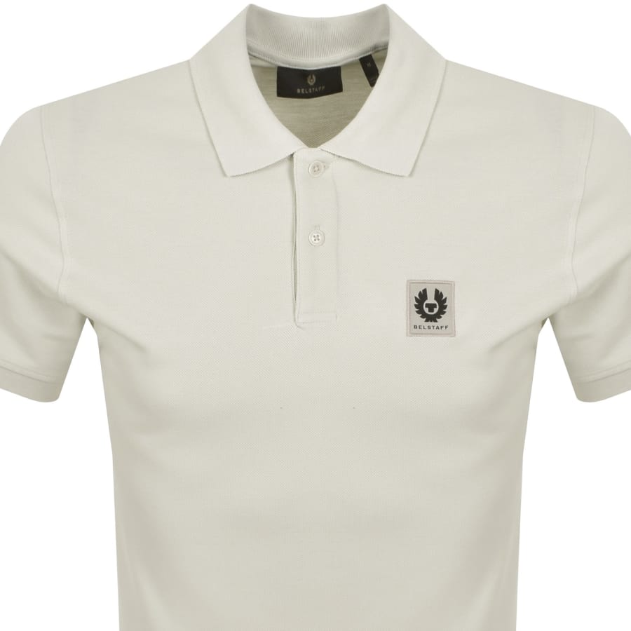Image number 2 for Belstaff Short Sleeve Polo T Shirt Silver Birch