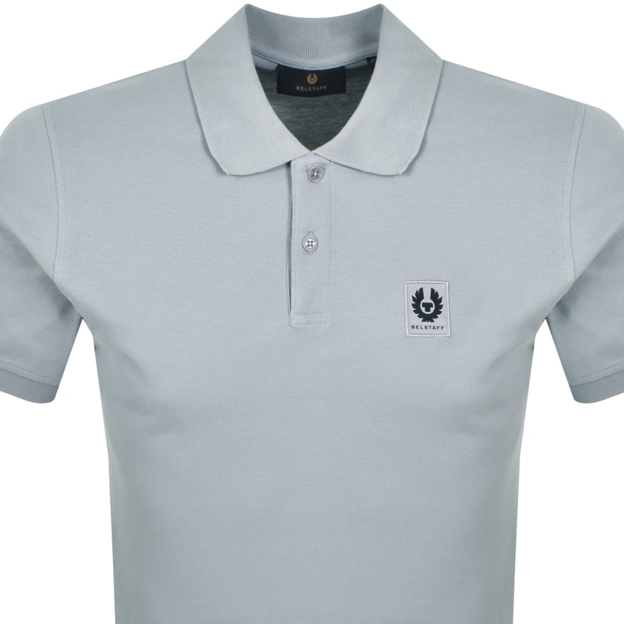 Image number 2 for Belstaff Short Sleeve Polo T Shirt Blue