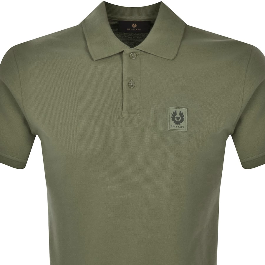 Image number 2 for Belstaff Short Sleeve Polo T Shirt Green