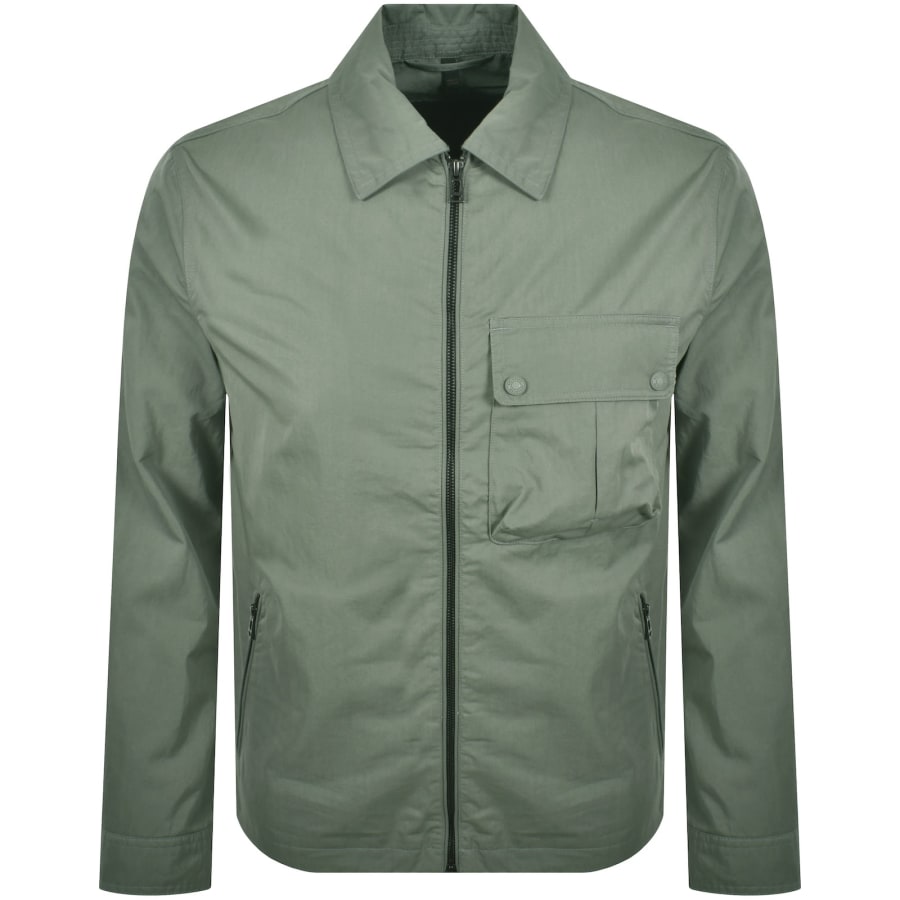 Image number 2 for Belstaff Drome Overshirt Sage Green