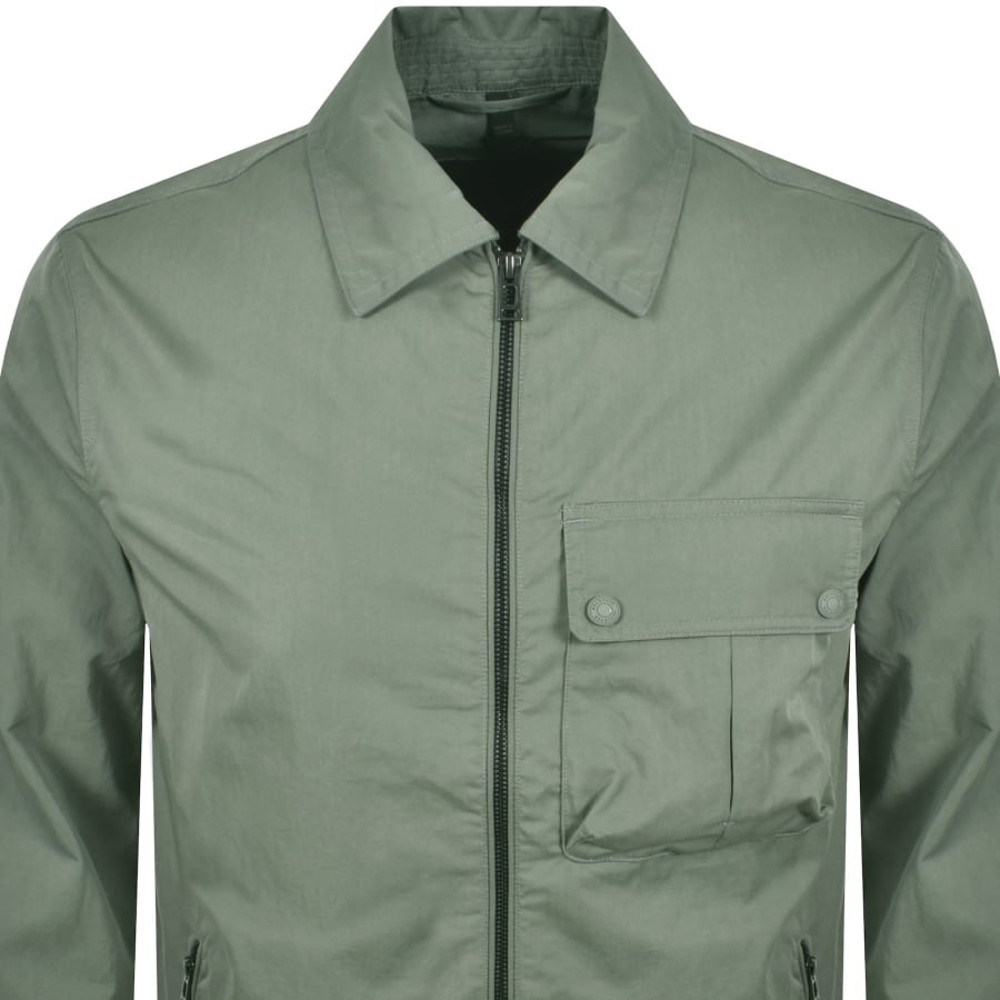 Image number 3 for Belstaff Drome Overshirt Sage Green