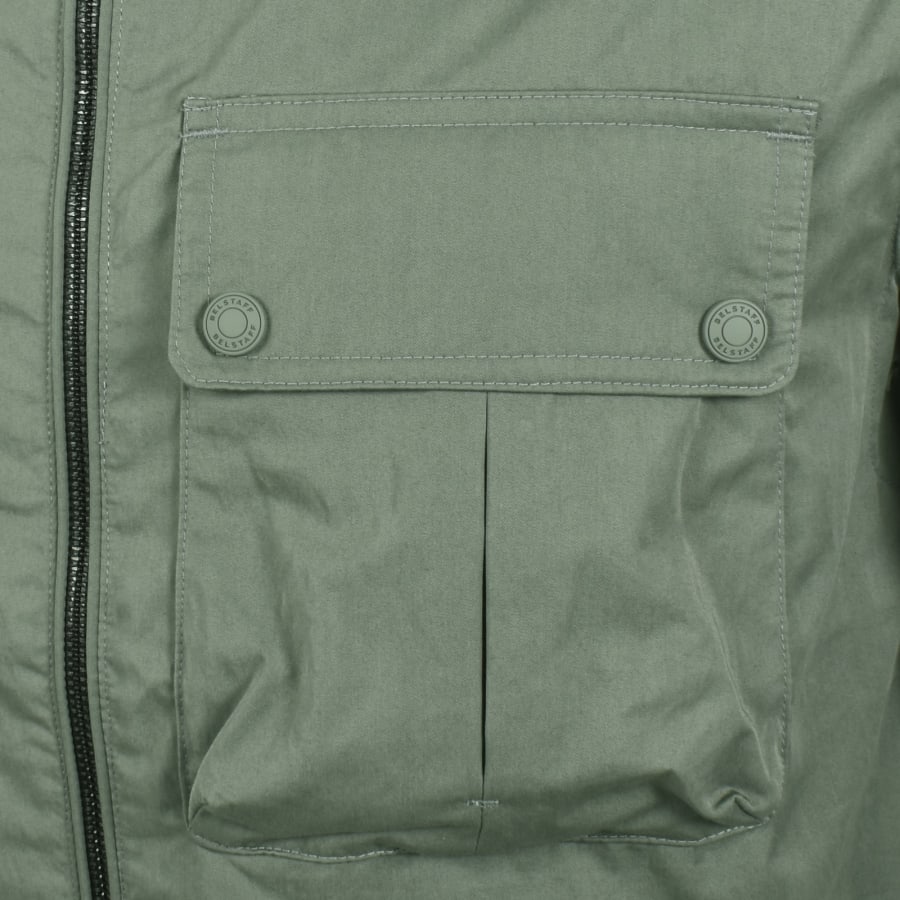 Image number 5 for Belstaff Drome Overshirt Sage Green