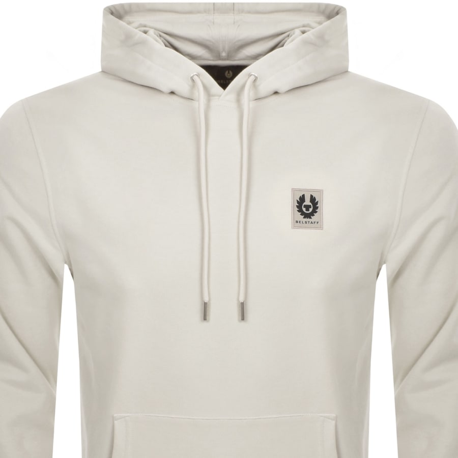 Image number 2 for Belstaff Logo Pullover Hoodie Cream