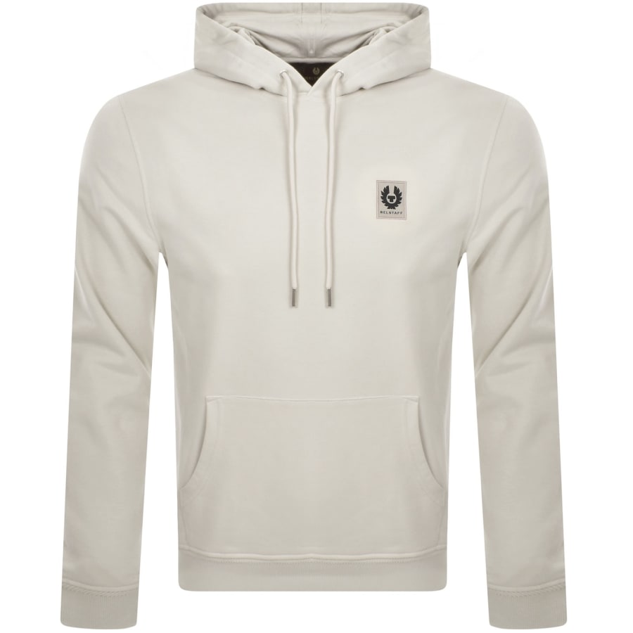 Image number 1 for Belstaff Logo Pullover Hoodie Cream
