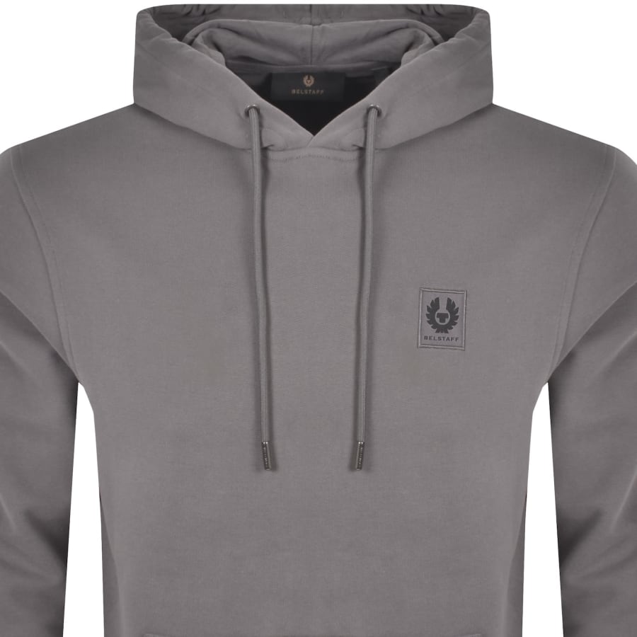 Image number 2 for Belstaff Logo Pullover Hoodie Grey