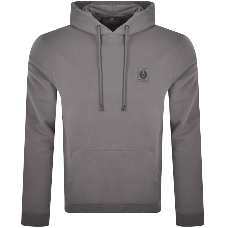 Image number 1 for Belstaff Logo Pullover Hoodie Grey