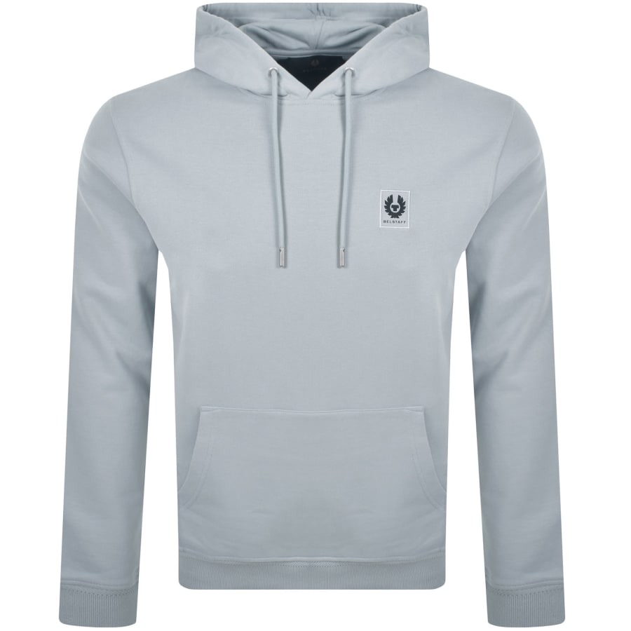 Image number 1 for Belstaff Logo Pullover Hoodie Blue