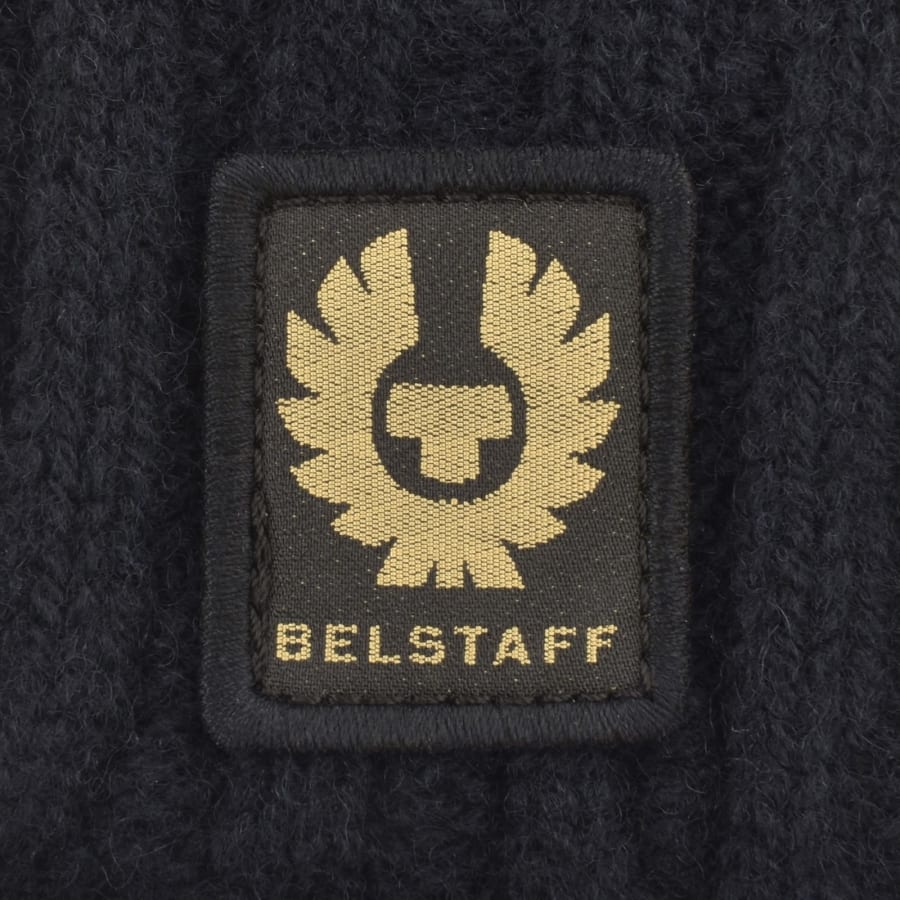 Image number 3 for Belstaff Lambswool Watch Gloves Navy