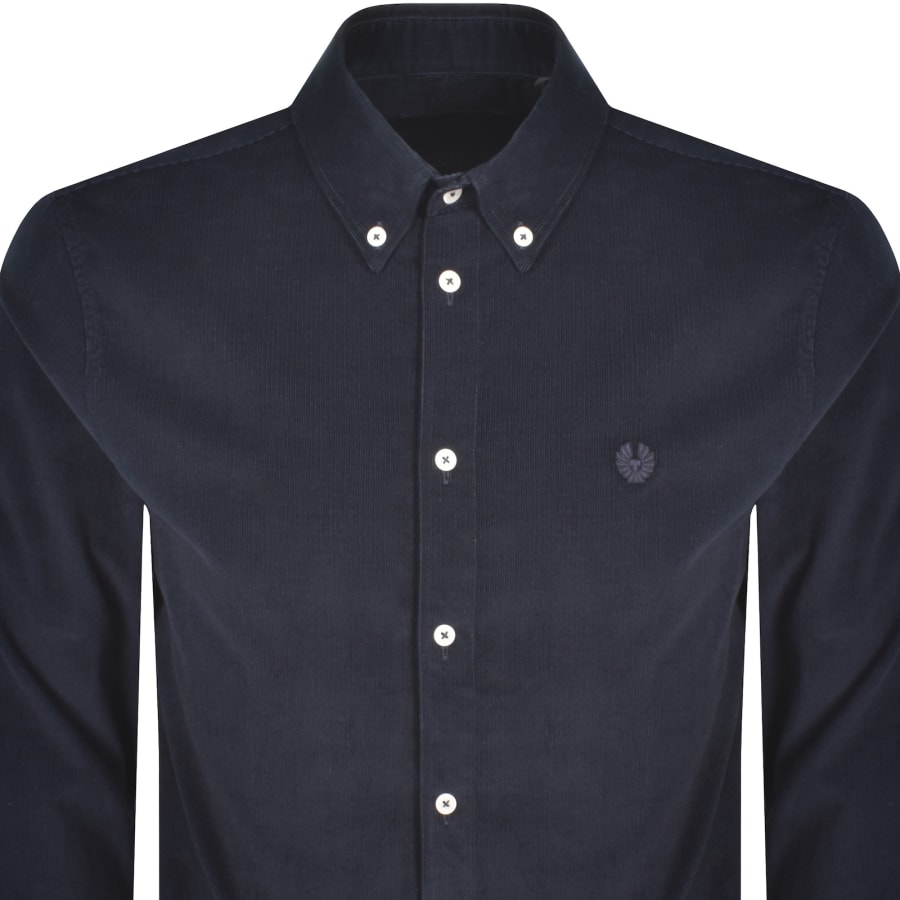 Image number 2 for Belstaff Corduroy Street Shirt Dark Ink Navy