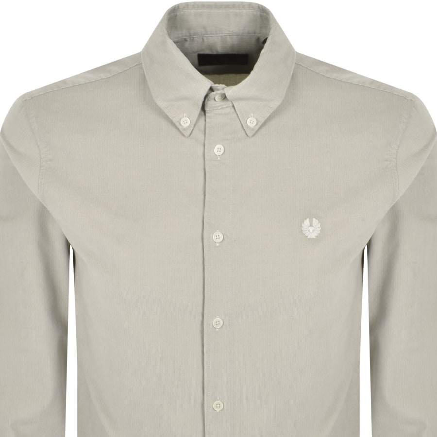 Image number 2 for Belstaff Corduroy Street Shirt Cement Grey