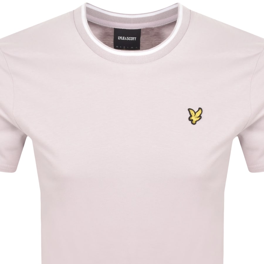 Image number 2 for Lyle And Scott Tipped T Shirt Iris Purple