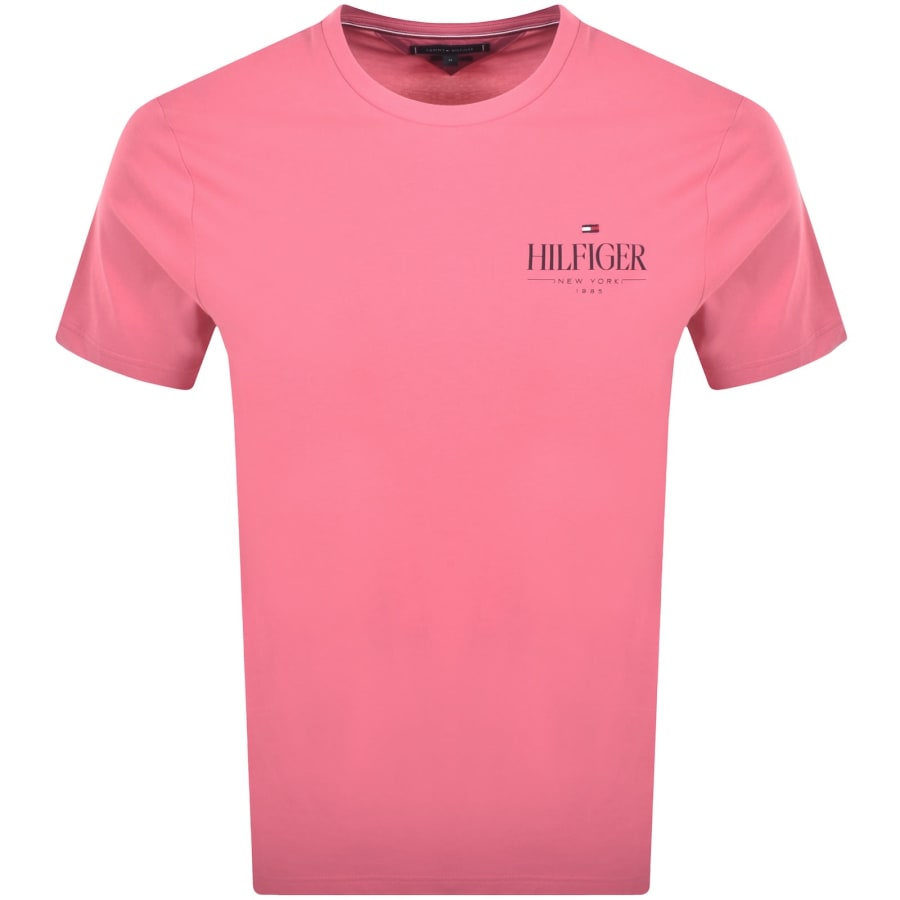 Image number 1 for Tommy Hilfiger Stack T Shirt Pink