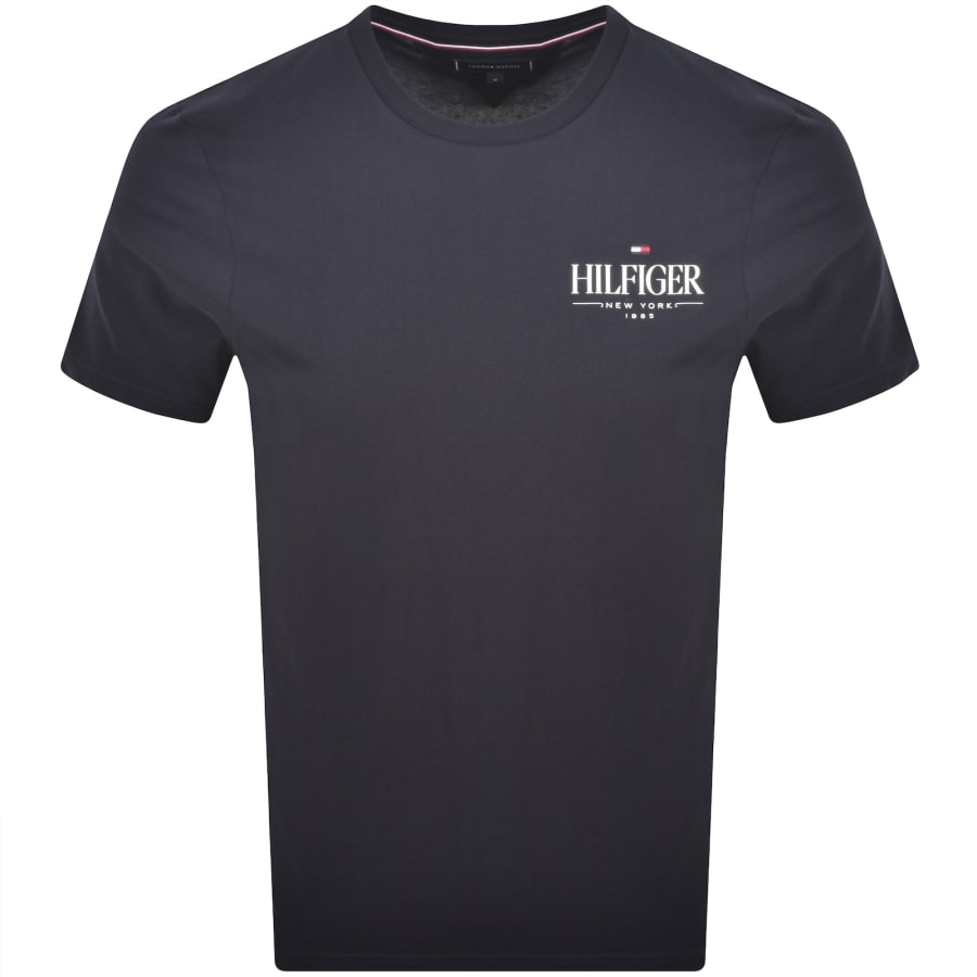 Image number 1 for Tommy Hilfiger Stack T Shirt Navy