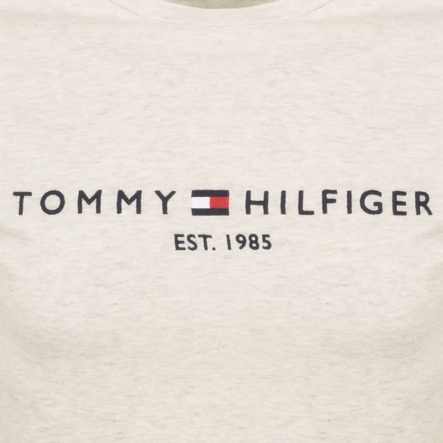 Image number 3 for Tommy Hilfiger Logo Slim Fit T Shirt Beige