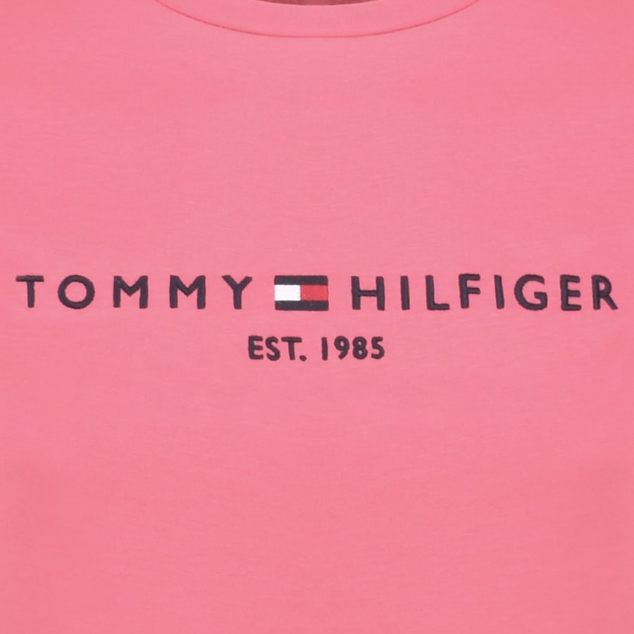 Image number 3 for Tommy Hilfiger Logo Slim Fit T Shirt Pink