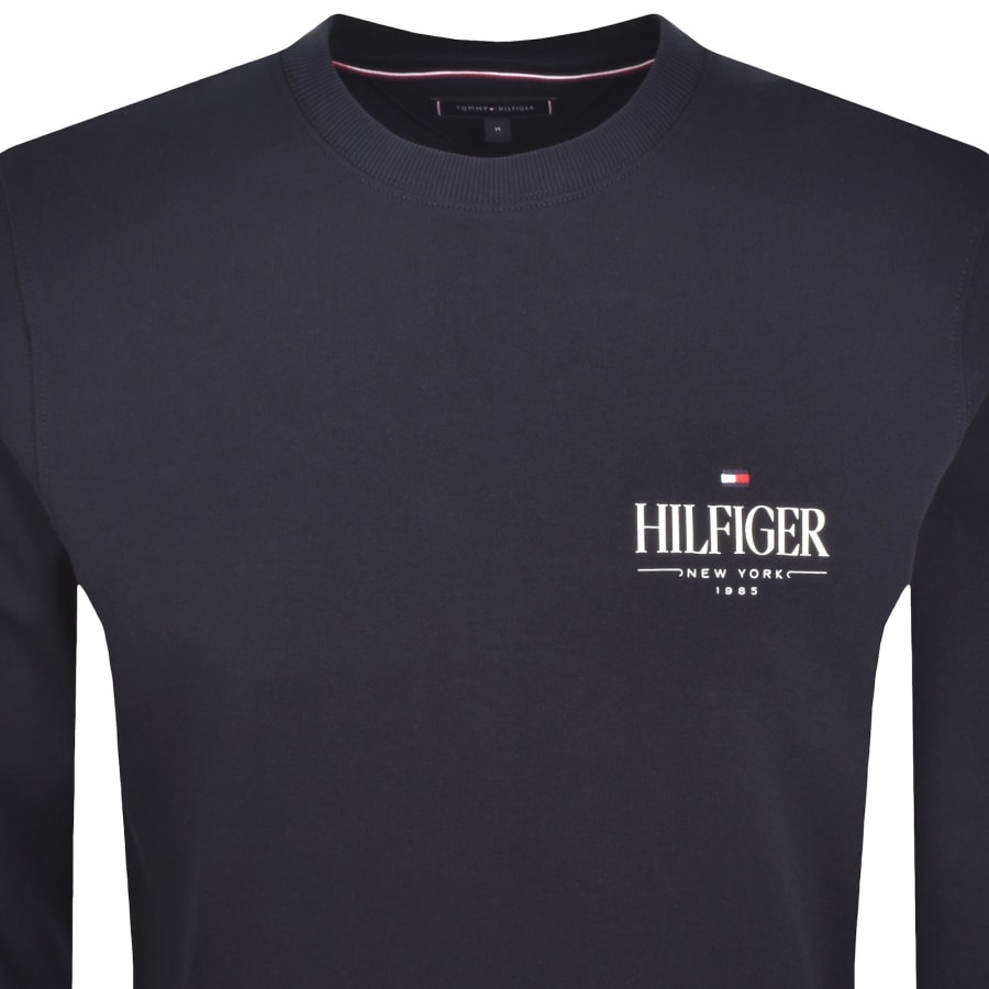 Image number 2 for Tommy Hilfiger Logo Sweatshirt Navy
