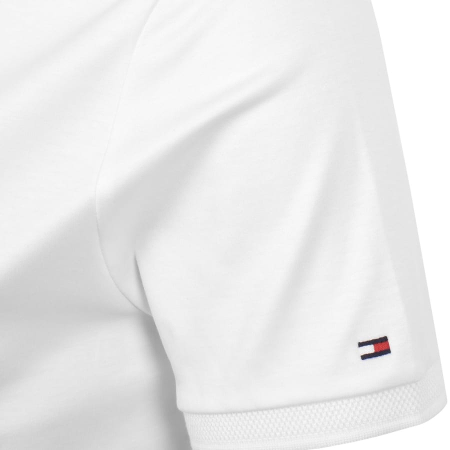 Image number 3 for Tommy Hilfiger Interlock Zip Polo T Shirt White