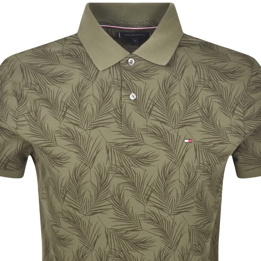 Image number 2 for Tommy Hilfiger Leaf Polo T Shirt Green