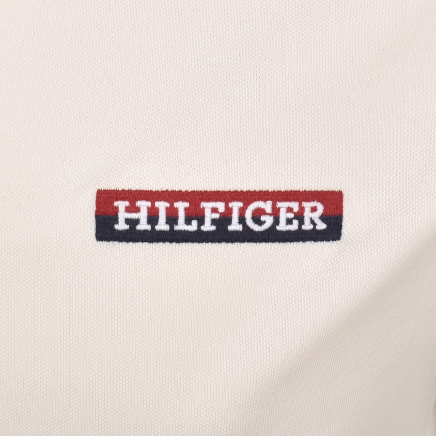Image number 4 for Tommy Hilfiger Colourblock Polo T Shirt Off White