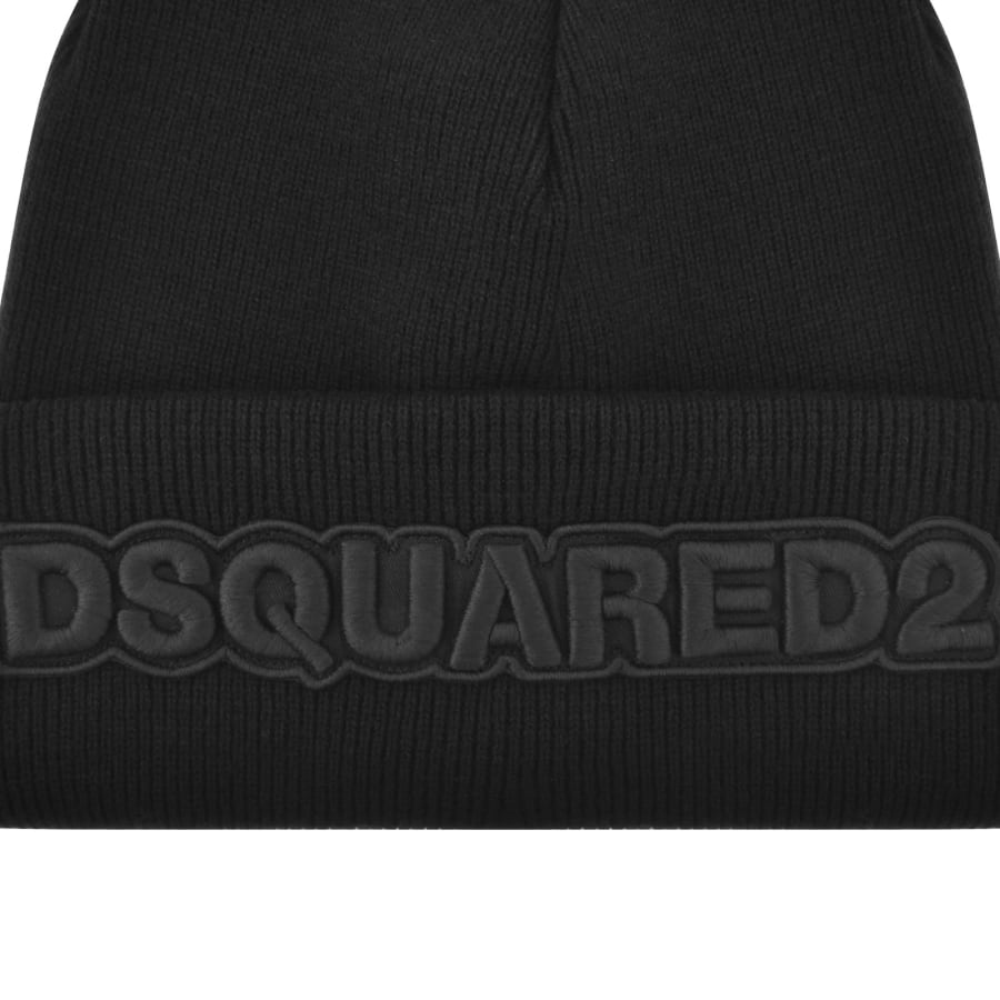 Image number 3 for DSQUARED2 Knit Beanie Hat Black