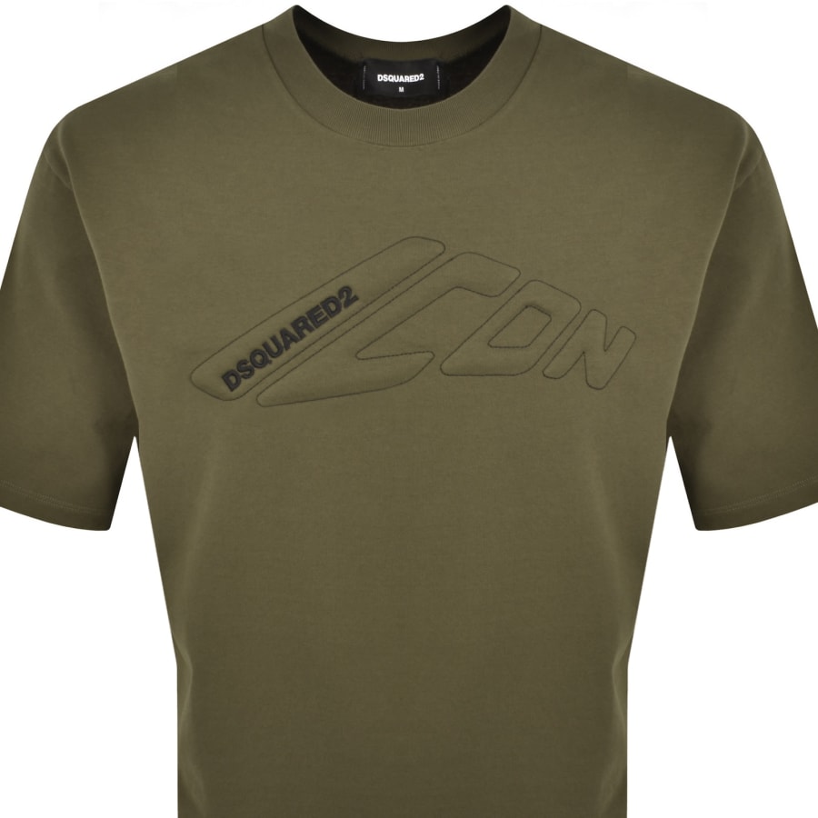 Image number 2 for DSQUARED2 Loose Fit T Shirt Khaki