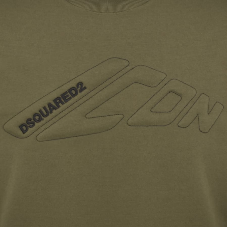 Image number 3 for DSQUARED2 Loose Fit T Shirt Khaki