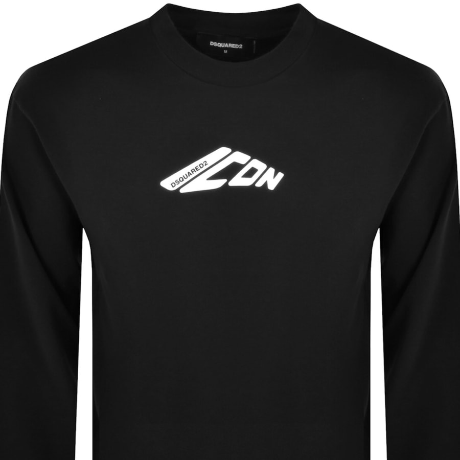 Image number 2 for DSQUARED2 Logo Long Sleeve T Shirt Black
