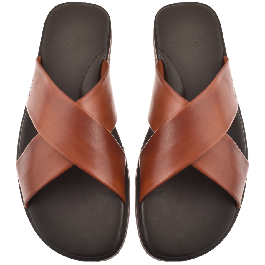 Image number 1 for Oliver Sweeney Chesil Crossover Sandals Brown