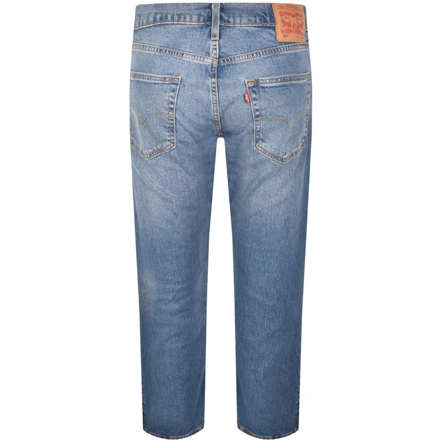 Image number 3 for Levis 502 Tapered Light Wash Jeans Blue