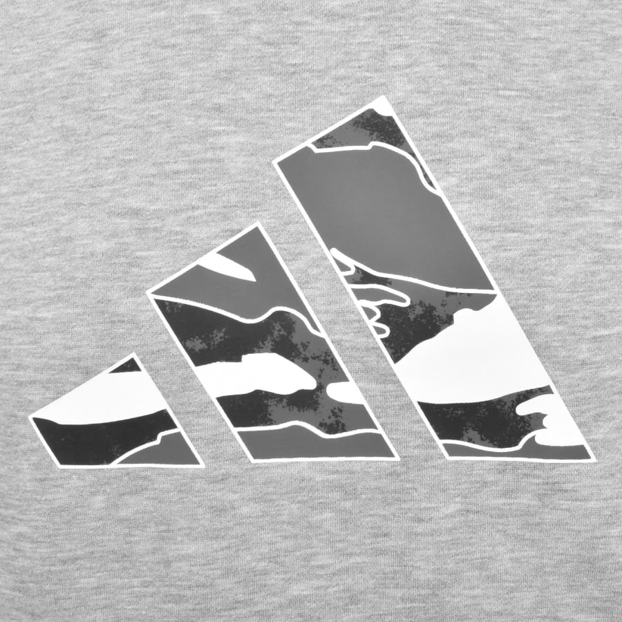 Image number 3 for adidas Sportswear Camo Logo Hoodie Grey