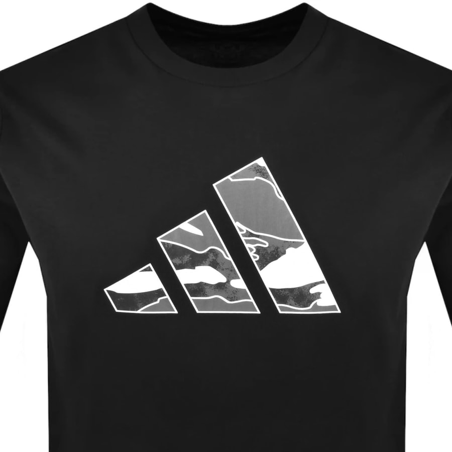 Image number 2 for adidas Sportswear Camo Logo T Shirt Black