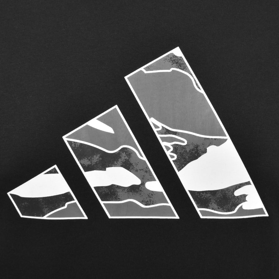 Image number 3 for adidas Sportswear Camo Logo T Shirt Black