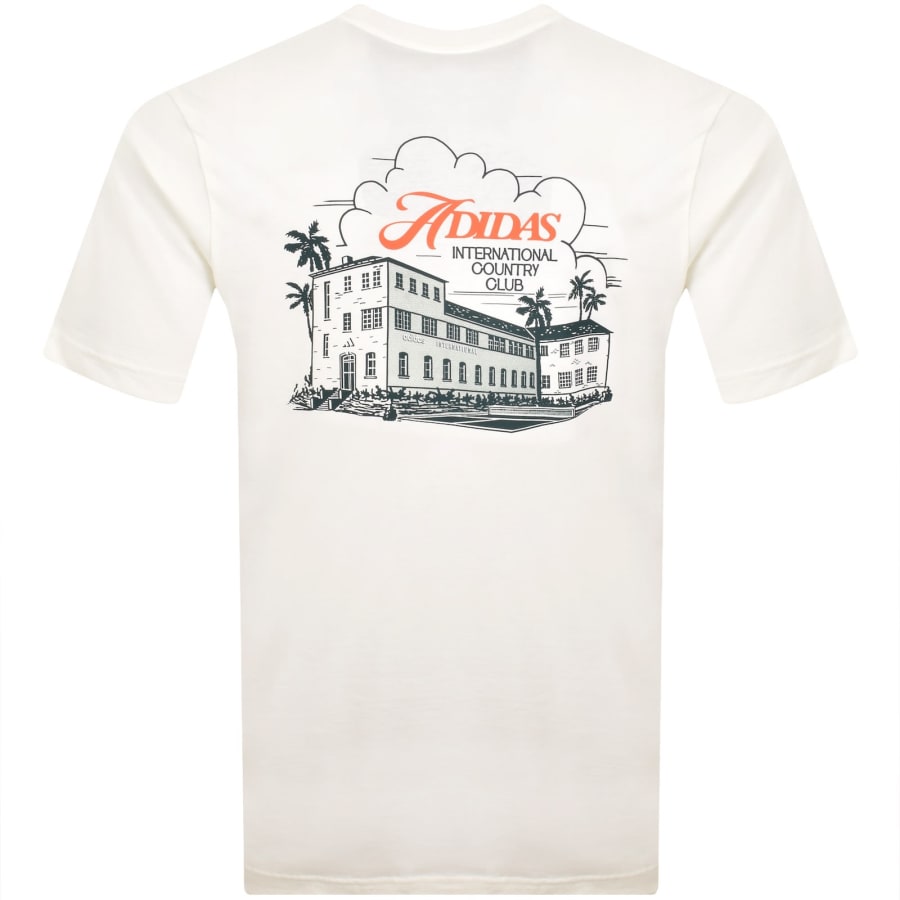 Image number 5 for adidas Sportswear Club Scenic T Shirt Off White